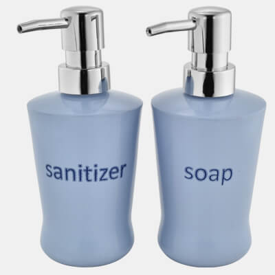 SANITIZER & SOAP BOTTLE DISPENSER SET OF 2 PCS
